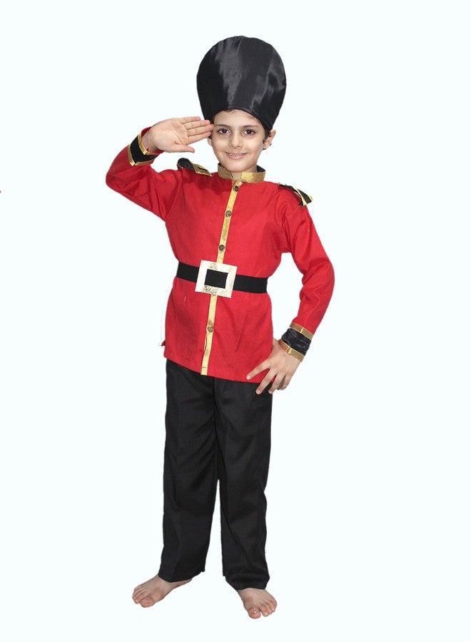 كاكو فانسي دريسيس زي تنكري من البوليستر من كاكو، زي حارس بريطاني للأولاد | زي جندي بريطاني للأطفال، زي ليوم الاستقلال ويوم الجمهورية - 3-4 سنوات، متعدد الألوان - Image 4